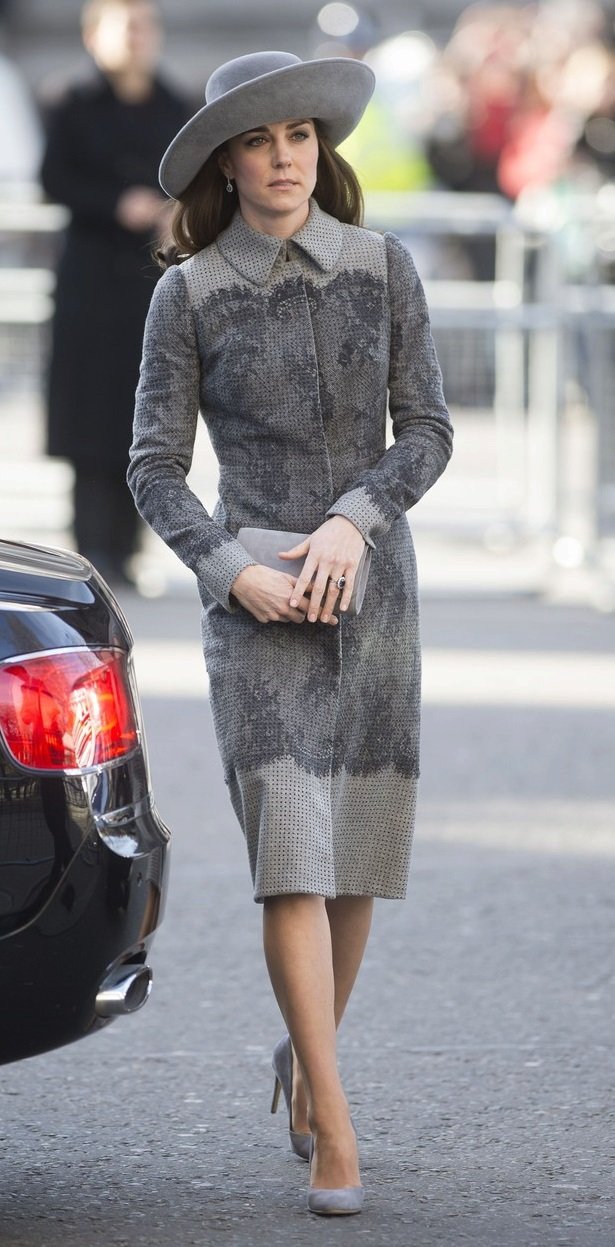 Vévodkyně Kate při návštěvě Westminster Abbey, březen 2016