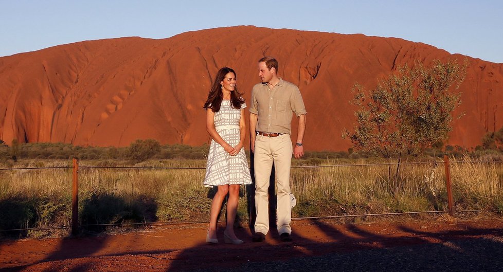 Princ William a Kate u Uluru