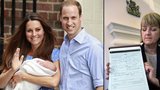 Princ George už má rodný list: Co napsali Kate a William jako své zaměstnání?