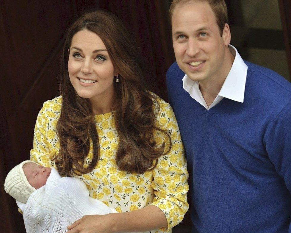 Princ William s vévodkyní Kate a malou Charlotte