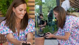 Vévodkyně Kate Middletonová pomáhala charitativní organizaci zkrášlit zahradu.