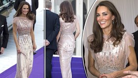 Kate si na večírek charity oblékla třpytivý model, který ji stál přes sto tisíc korun