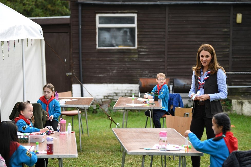 Kate Middletonová v době koronavirové krize podpořila skauty.