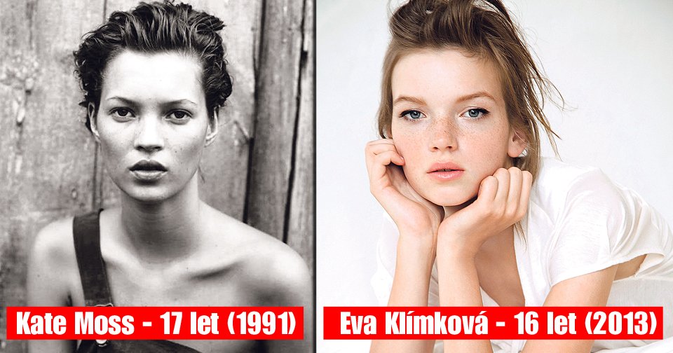 Kate Moss a Eva klímková jsou si prý neuvěřitelně podobné.