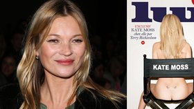 Kate Moss na titulce pánského magazínu odhalila své sexy pozadí.