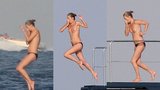 Kate Moss: Do moře skáče jedině nahoře bez!
