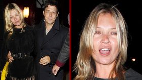 Britská modelka Kate Moss se spila pod obraz. Na soukromém večírku v jednom londýnském baru si malinko přihnula a musela být za asistence svého manžela odvedena domů