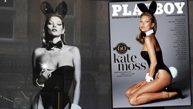 Kate Moss dráždí jako králíček z Playboye