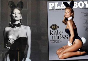 Kate Moss dráždí jako králíček z Playboye