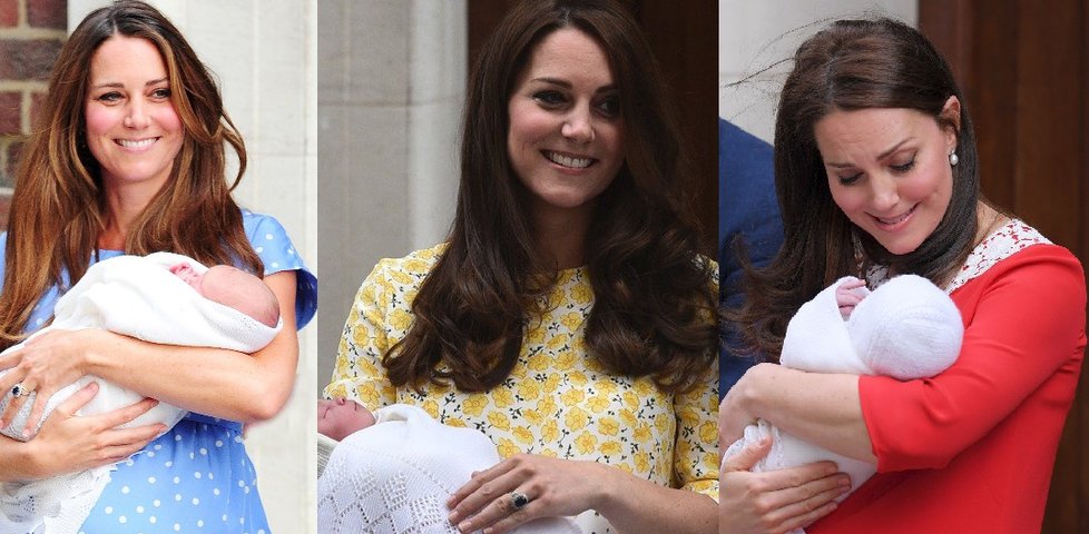 Třikrát na schodech před porodnicí. První, druhé a třetí dítě vévodkyně Kate