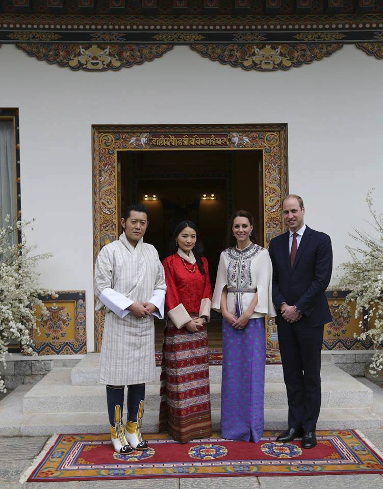 Kate a William s bhútánským králem a jeho manželkou