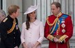 Prince Harry (L), Prince William (R) and Catherine, Duchess of Cambridge stand on the balcony of Buckingham Palace after the Trooping the Colour ceremony in central London June 15, 2013. Trooping the Colour is a ceremony to honour the sovereign&#39;s official birthday.    REUTERS/Paul Hackett (BRITAIN - Tags: ANNIVERSARY ENTERTAINMENT SOCIETY ROYALS)