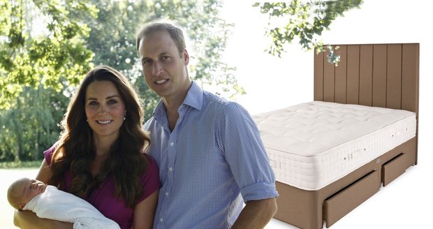 V téhle posteli princ William a Kate zřejmě už brzy "zadělají" na druhého potomla.
