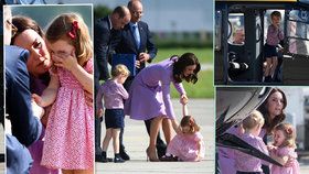 Královské zlobení: Princeznička Charlotte se vztekala na letišti, George uchvátil vrtulník
