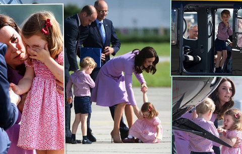 Královské zlobení: Princeznička Charlotte se vztekala na letišti, George uchvátil vrtulník