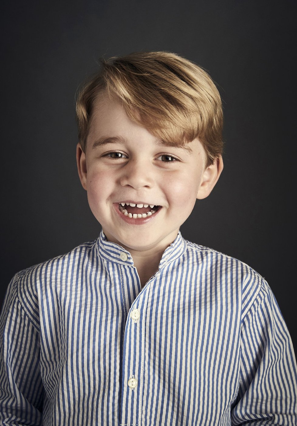 Oficiální portrét prince George u příležitosti jeho 4. narozenin