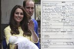 Kensingtonský palác zveřejnil rodný list princezny Charlotte.