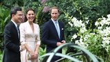 Kate a William v Singapuru: Orchideje pojmenovali po zesnulé Dianě