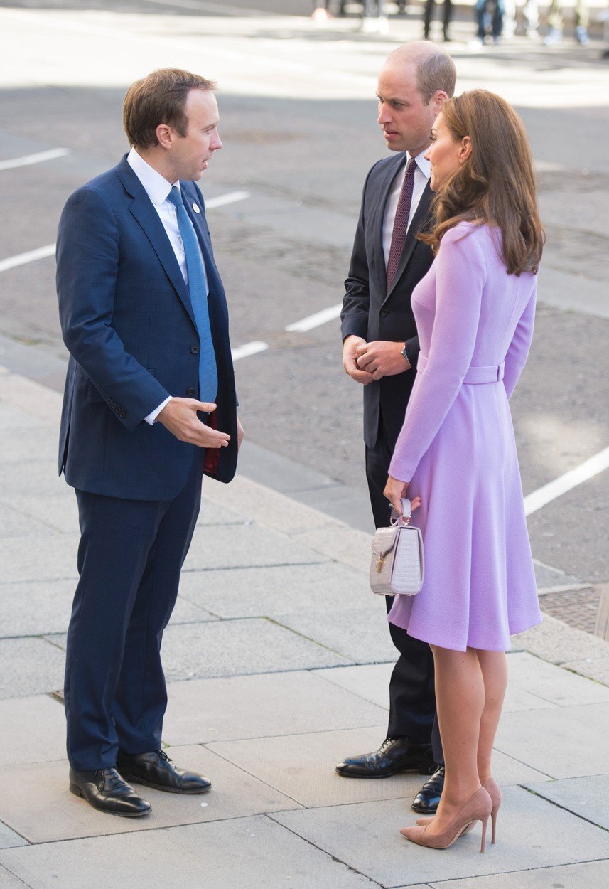 Kate, William a Matt Hancock