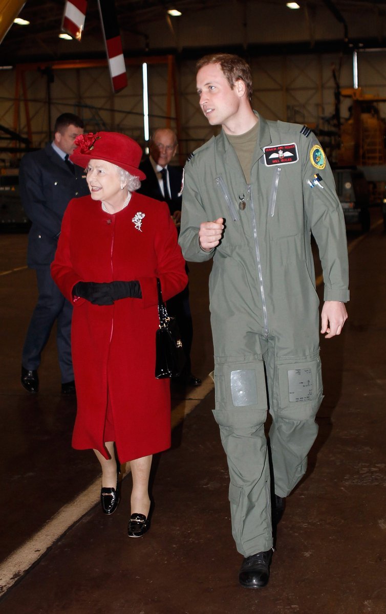 William s babičkou Alžbětou II.