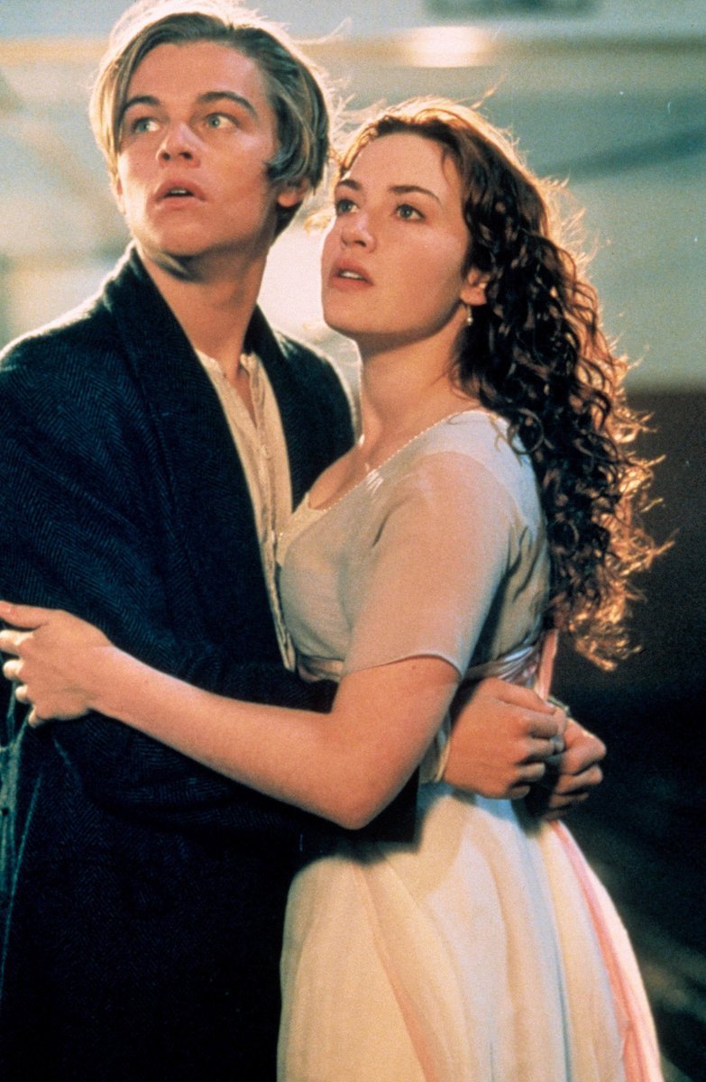 Leonardo a Kate ve ﬁlmu Titanic.