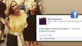 Kate na facebooku představila lesbický přírůstek do svého harému
