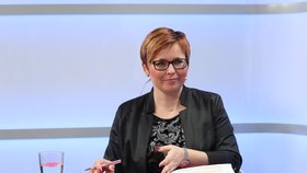 Kateřina Arajmu ve studiu Blesku