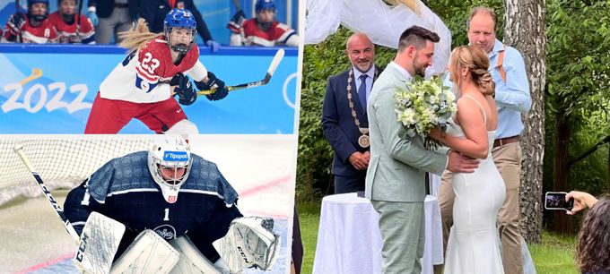 Český hokejový pár do toho praštil: Extraligový brankář si vzal olympioničku! Český hokejový pár do toho praštil: Extraligový brankář si vzal olympioničku!