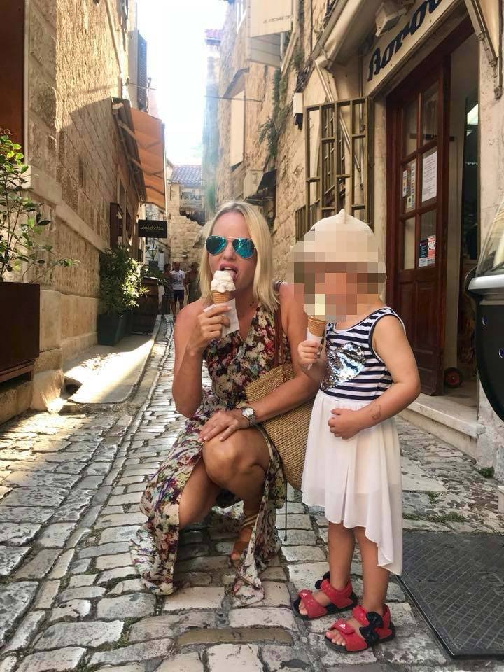 Klasnová s dcerou během letní dovolené 2018 v Chorvatsku