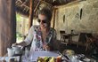 Kateřina Klausová na dovolené na Zanzibaru