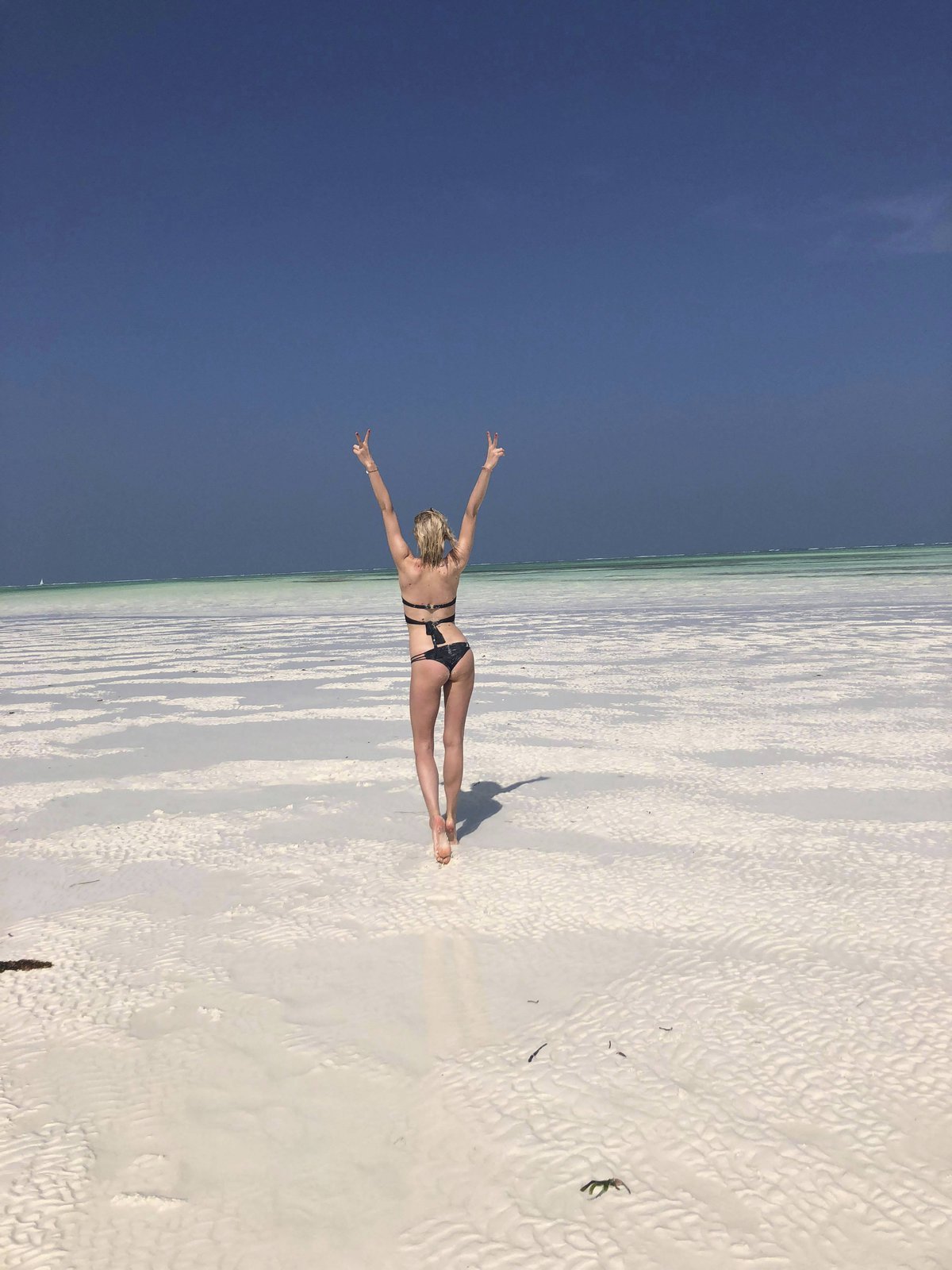 Kateřina Klausová na dovolené na Zanzibaru