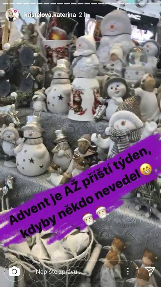 Kateřina Kristelová už měla adventní neděli, o týden se ale sekla.