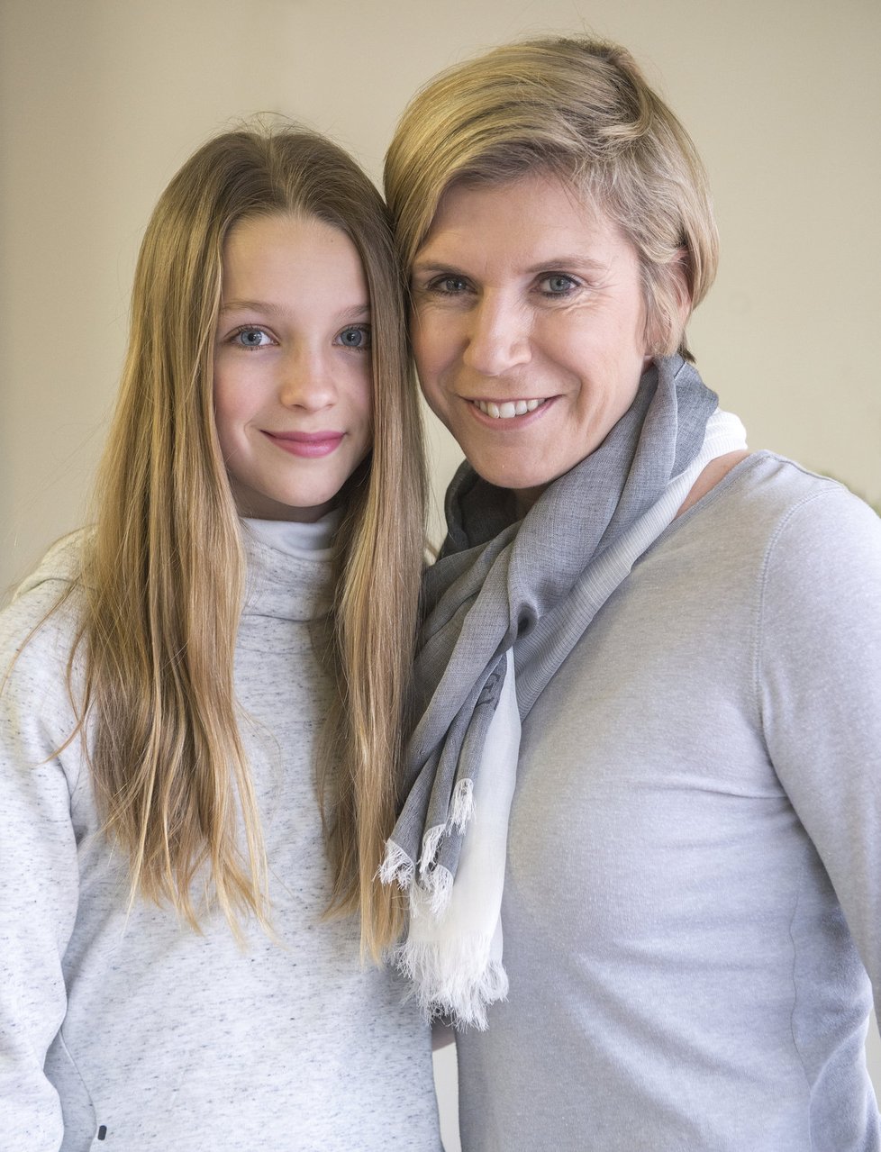 Kateřina Neumannová se svou dcerou Lucií.