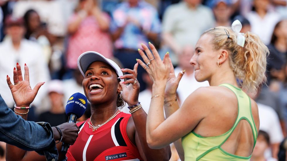 Kateřina Siniaková se svou parťačkou Taylor Townsendovou