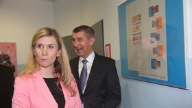 Poslankyně a někdejší ministryně školství Kateřina Valachová (ČSSD) s Andrejem Babišem (ANO)