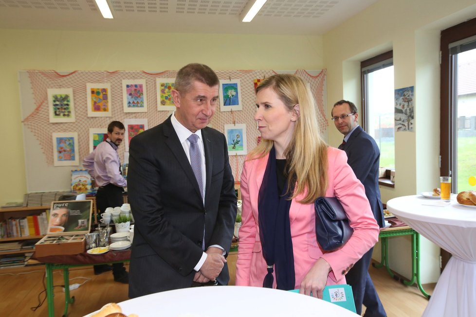 Ministryně školství Kateřina Valachová a Andrej Babiš