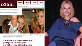 Extra.cz tvrdí, že se Kateřina Zemanová zúčastnila porno party. A jako taková musela před akcí podepsat smlouvu jako pornoherečka