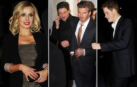 Párty slavných: Princ Harry, David Beckham a krásná blondýna