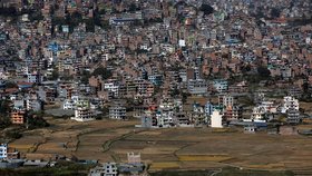 Hlavní město Nepálu Káthmándú.