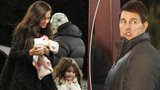 Katie Holmes vzala dceru na natáčení: Suri mrzla kvůli tátovi