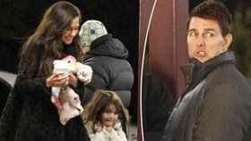 Katie Holmes vzala svou dceru Suri na natáčení táty Toma Cruise