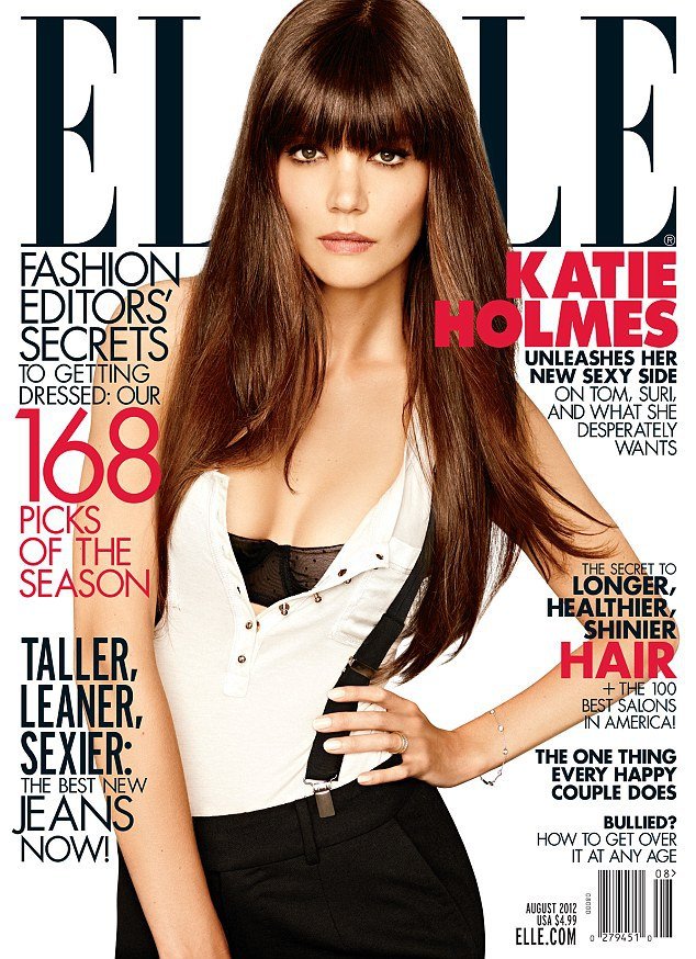 Katie Holmes na titlní straně Elle: Focení proběhlo několik týdnů před rozvodem