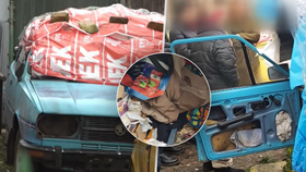 Nepojízdná stará škodovka, ve které bydlela 4 roky seniorka Katka