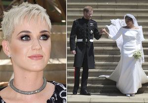 Katy Perry zkritizovala svatební šaty Meghan Markle.