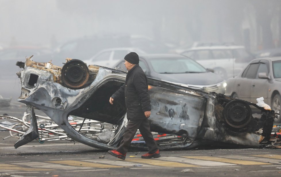 Protesty v Kazachstánu, (7.01.2021).