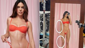 Kendall Jenner fotila v sexy prádelku. S photoshopem to ale podle fanoušků přehnala.
