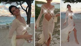 Kendall Jennerová dováděla na pláži: V šatech za 27 tisíc ukázala bradavky