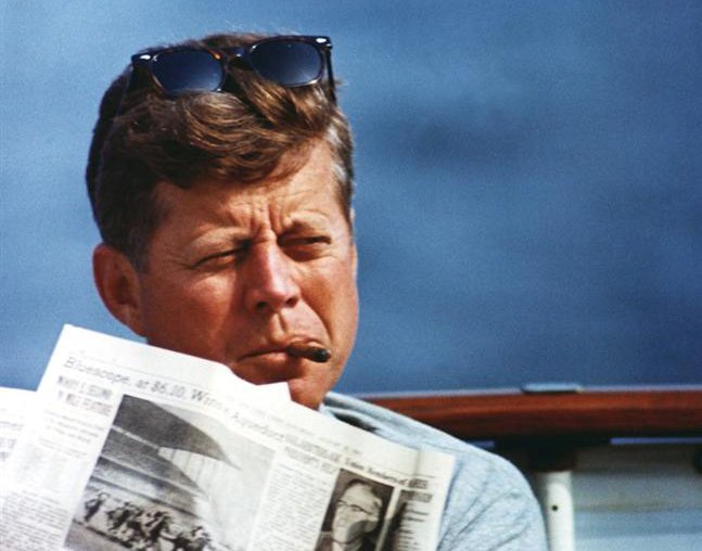 Prezident John F. Kennedy.