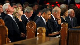 Tolik prezidentů najednou: Bill Clinton, George W. Bush, Barack Obama.