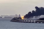 Most spojující Rusko s Krymem v plamenech